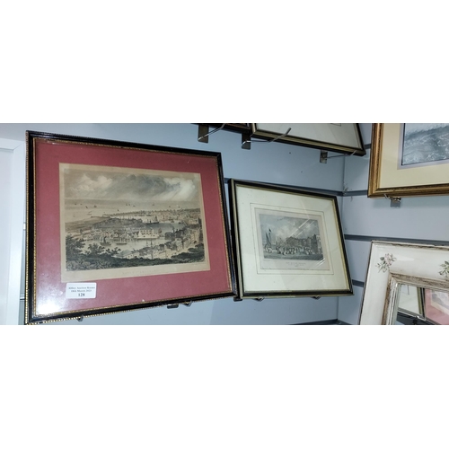 128 - 4 Small Framed Engravings Of Dover And Margate