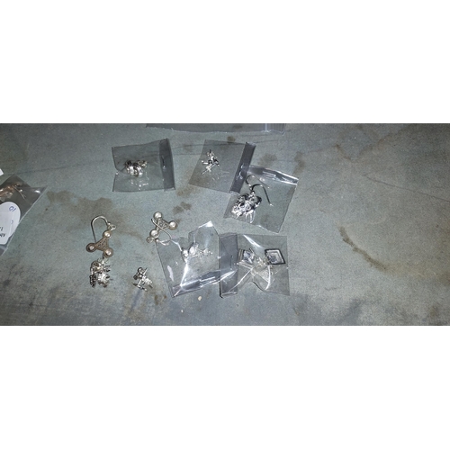 363 - 10 Pairs Of Silver Earrings