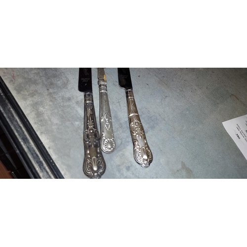 377 - Silver Handled Cutlery Including Cheese Knife, Grapefruit Knife And Sardine Fork