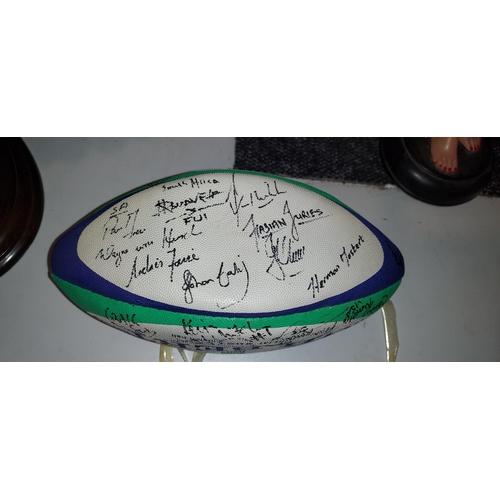 525 - Mini World Sevens Rugby 2001 Autographed Ball