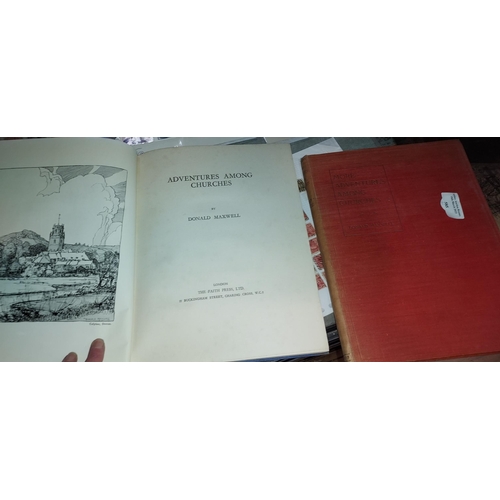 586 - Adventures Among Churches (1928) Plus More Adventures Among Churches (1929) By Donald Maxwell, Local... 