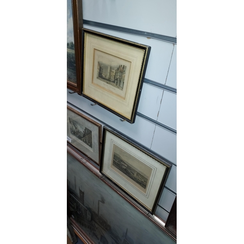 102 - 4 Small Framed Engravings Of Canterbury, Maidstone And Hythe