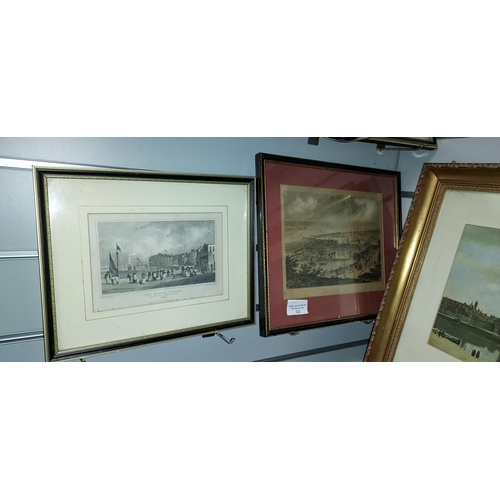 122 - 4 Small Framed Engravings Of Dover And Margate