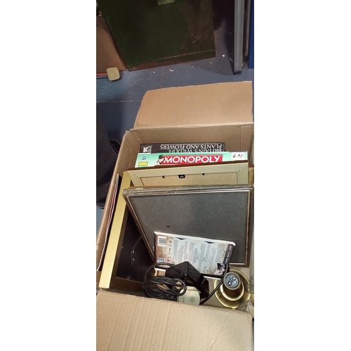 23 - 2 Boxes Of Assorted Items Pictures Books Etc