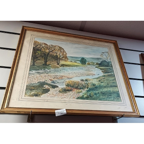 107 - Framed Print Of A Lake