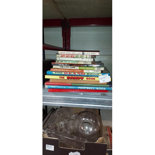 605 - Stack Of Children'S Annuals And Andy Capp Books Etc