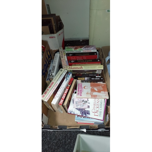 220 - Box Of Childrens Books, Box Of Assorted Books Including Charles Dickens Plus Set Of 3 Graduating Tin... 