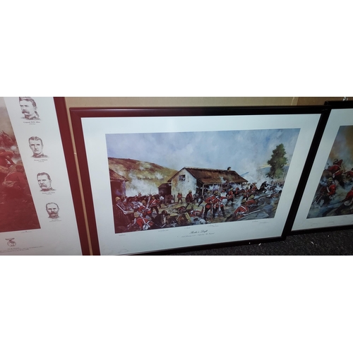 561 - 3 Framed Prints 2 Small One Large Of Rorke's Drift 1879