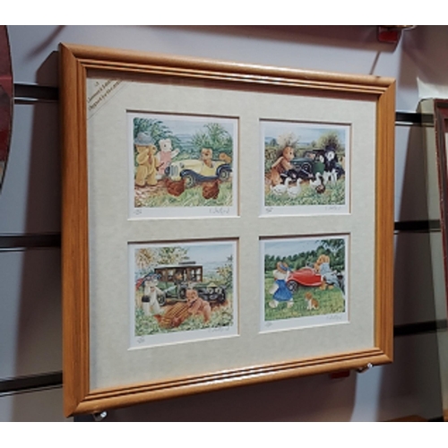 111 - 2 Framed Collages Of Teddy Bears By Christopher Whitford