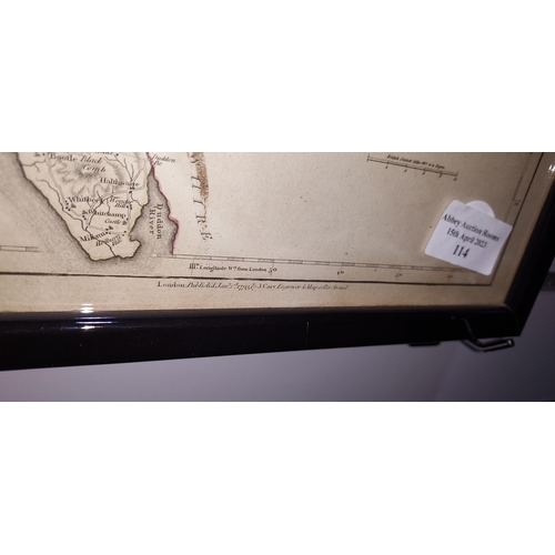 114 - Framed Map Of Cumberland By J Cary 1793