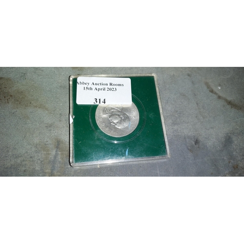 314 - 1966 Eire Solid Silver Coin, The Golden Jubilee Commemorative Ten Shilling Piece