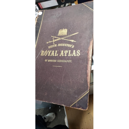 479 - Keith Johnston's Royal Atlas Of Geography Dated 1861. Very Large. Published By William Blackwood And... 