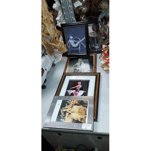 454 - 4 Framed Pictures Of Ladies, 2 Erotic, 1 Kate Bush And Other Is Royalty