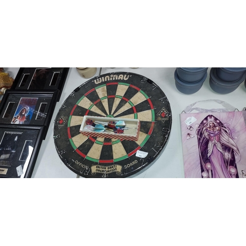 460 - Dart Board With Darts