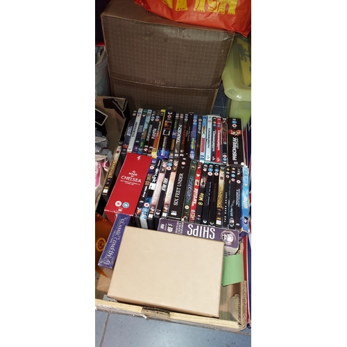 642 - Box Of Dvd's And Cds