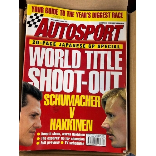 69 - Autosport Magazines, 7 Boxes With Approximately 50 Magazines Each. Various Years Including 1999, 199... 