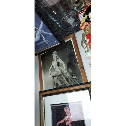 454 - 4 Framed Pictures Of Ladies, 2 Erotic, 1 Kate Bush And Other Is Royalty