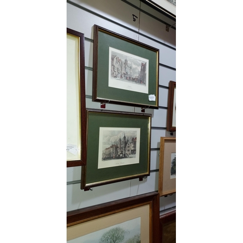 112 - 2 Small Framed Etchings, Guilford And Abbotts Hospital