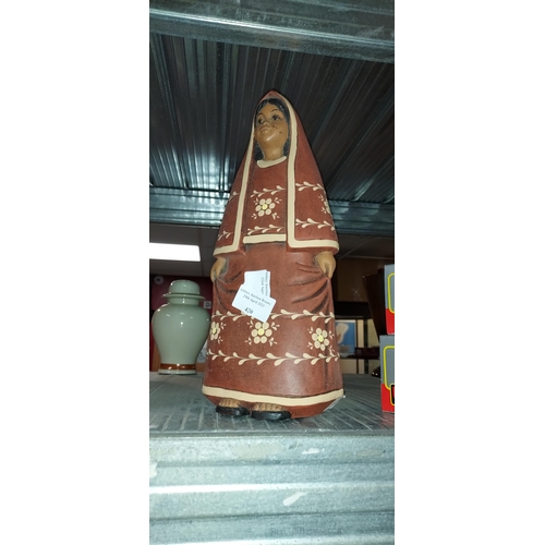 420 - Mexican Earthenware Lady Figurine