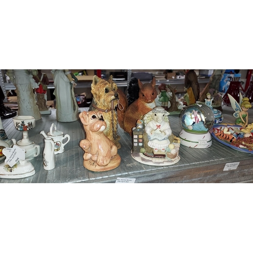 510 - Moorcroft Dog, Dog Studios Walkies Yorkshire Terrier, Leonardo Little Nook Lucy Lamb Plus Squirrel O... 