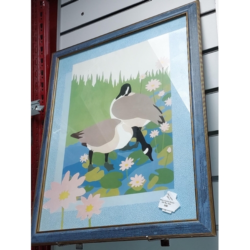 100 - Framed Print Of Ducks In Pond