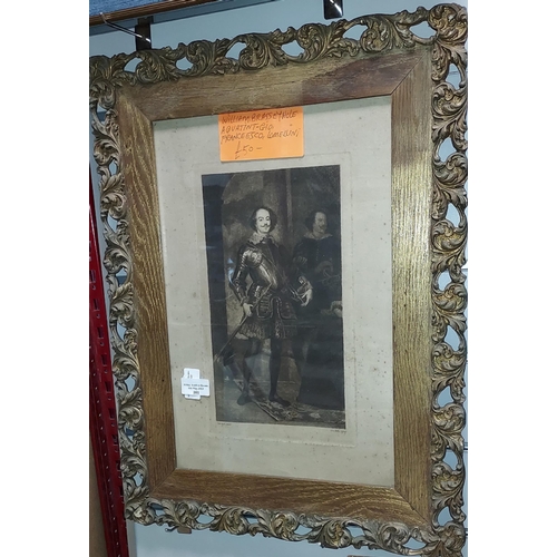 101 - Framed William Brassey Hole Aquatint Of Gio Francesco Lomellini