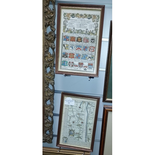 105 - 2 Small Framed Maps