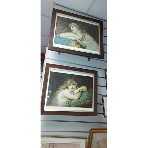 119 - 2 Framed Pears Prints Of Young Ladies