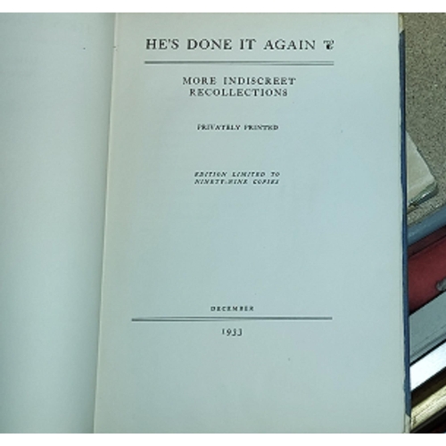 18 - Book He'S Done It Again More Indiscreet Recollections By Frank Nelson Doubleday, Privately Printed, ... 