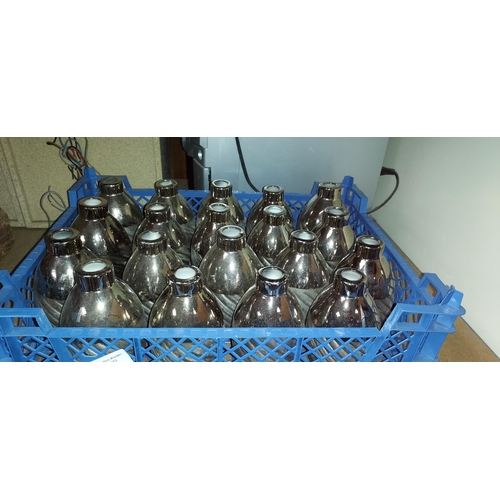 24 - Tray Of Small Silver Colour Table Vases