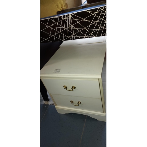 44 - Pair Of White Bedside Cabinets