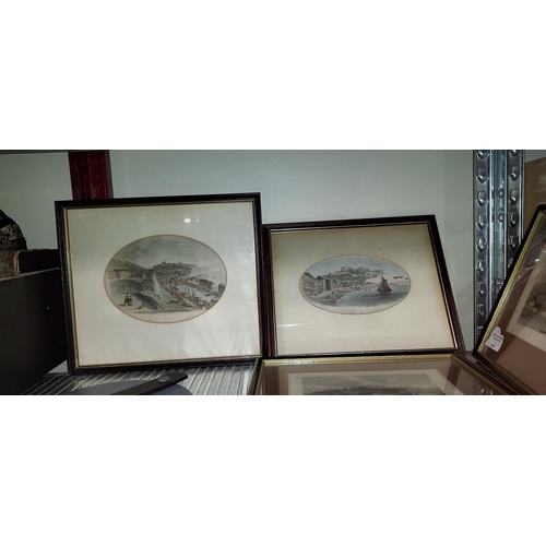 616 - Set Of 4 Framed Engravings Of Dover