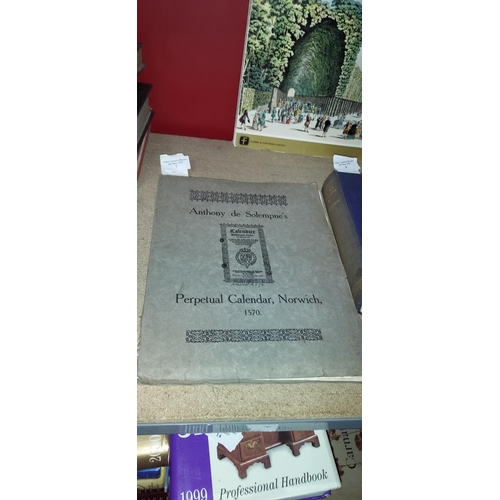 7 - Anthony De Solempne'S Perpetual Calendar, Facsimile Of 1570 Book Printed In Norwich. Split To Spine ... 