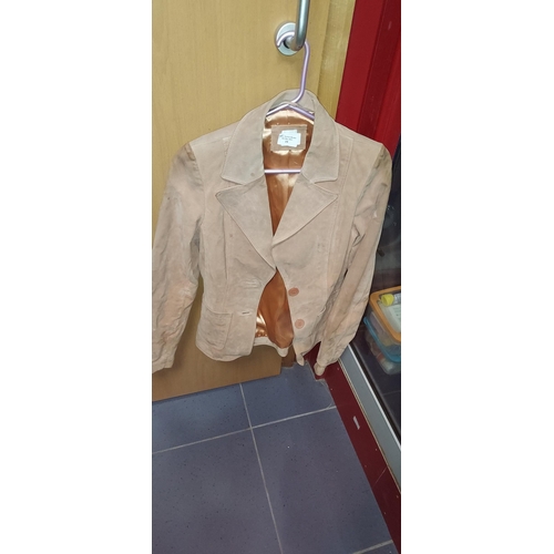 19 - Suede Coral/Beige New Look Ladies Jacket Size 12 + Red Herring Mens Jacket Size Xs With Tags. Been I... 