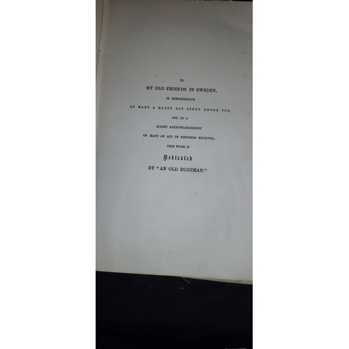 270 - Book Ten Years In Sweden By 'An Old Bushman' 1865, 1St, Life In Scandinavia, Boards Nearly Detached ... 