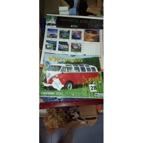 609 - Selection Of Volkswagen Ephemera, Mostly Calendars