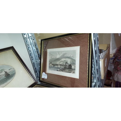 616 - Set Of 4 Framed Engravings Of Dover