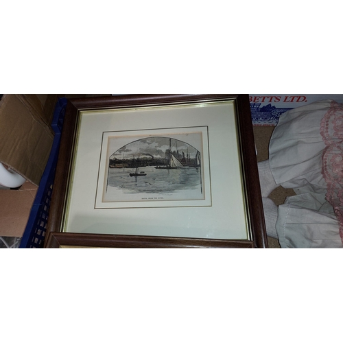 658 - 2 Small Framed Tunbridge & Erith Engravings