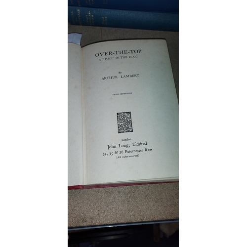 13 - Book Over The Top By Arthur Lambert, C1920, Conscript In Ww1 Artillery, Flanders Ypres Italy Etc. Li... 