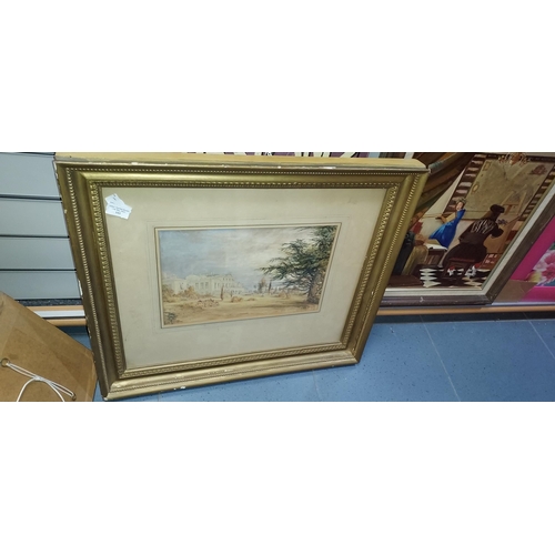 103 - Framed Watercolour Of A Stately Home