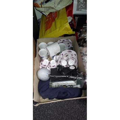 170 - Box Of Assorted Items Including A Adjustable Desk Light