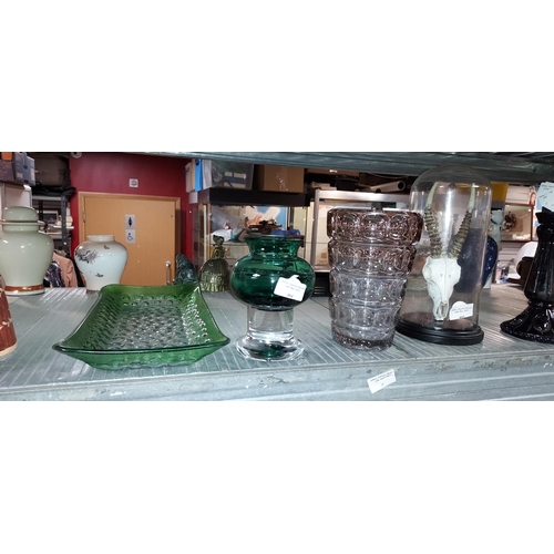 404 - 2 Glass Vases Plus A Plate