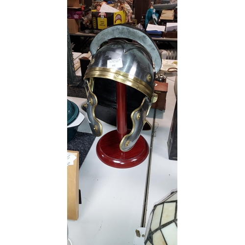 442 - Reproduction Roman Helmet On Stand