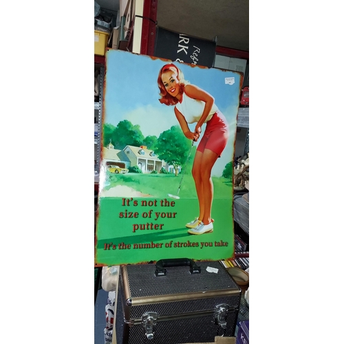 569 - Metal Adverting Golfing Sign