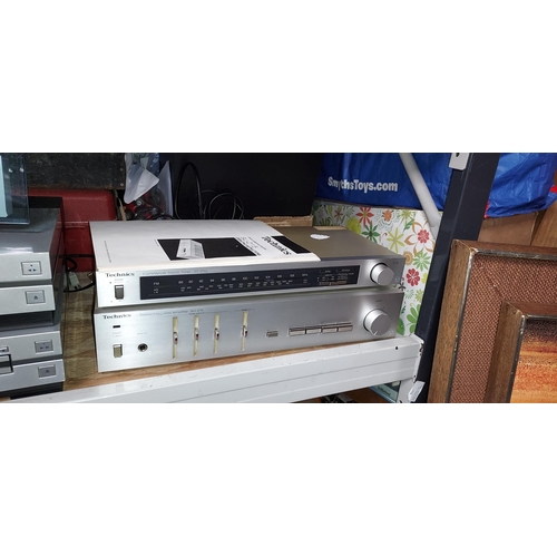 86 - Vintage Technics Amplifier & Tuner Su-Z15 With Instruction Books