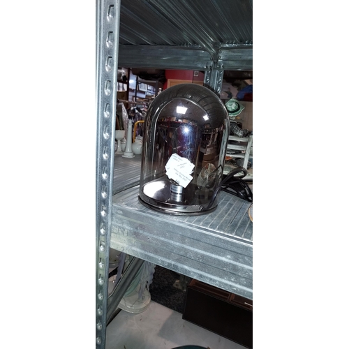 432 - Crystal Ball Dome Covered Led Table Lamp. Untested. Unusual Connection. Plus A Car Shaped Radio