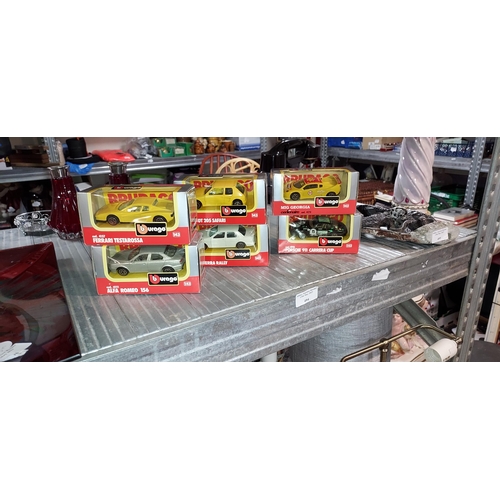 494 - 6 Burago Diecast Cars Boxed