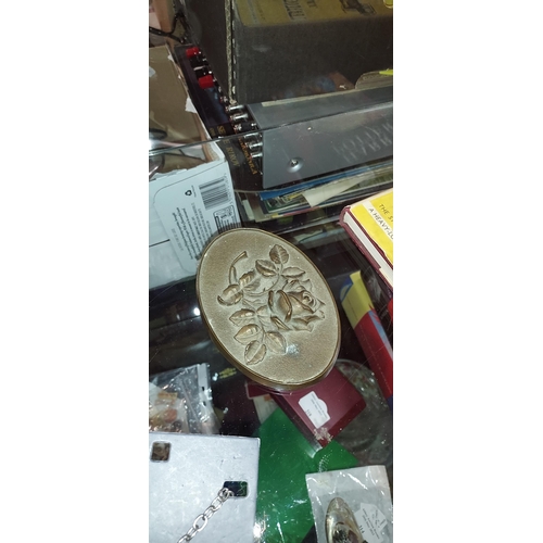 306 - Bronze Rose Patterned Plaque