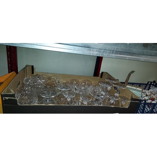 594 - Box Of Crystal Glasses And Others