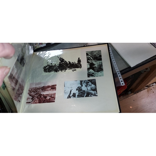 564 - Large Photo Album With War Paper Cut Outs